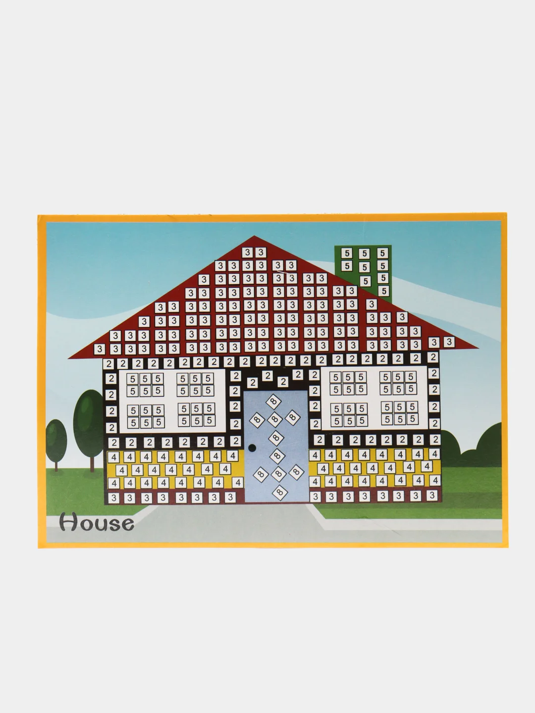 Мятный большая стикерная аппликация для детей, 21*29 см