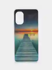Небесно-голубой чехол для Xiaomi Poco M5, Сяоми Поко М5 силиконовый, с рисунком