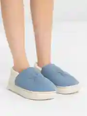 Синий тапочки домашние теплые