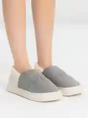 Серый тапочки домашние теплые