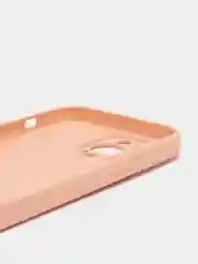 Коралловый меланж силиконовый чехол на iPhone 14, 14 Plus, 14 Pro, 14 Pro Max, со стеклянной панелью