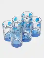 Синий набор стопок, 6 шт
