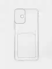 Марсала чехол для Tecno Spark 9 Pro Техно Спарк 9 Про, прозрачный с карманом для карты