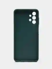Тёмно-зелёный чехол для Samsung Galaxy A13, Самсунг Галакси А13 4G, пластиковый, глянцевый, под стекло