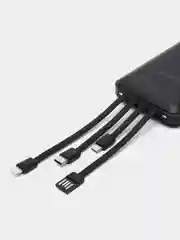 Черный повербанк внешний аккумулятор, 10000 mAh