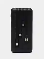 Черный повербанк внешний аккумулятор, 10000 mAh