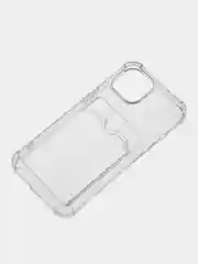 Марсала чехол для iPhone 11, 12, 13, 14, 14 Pro, Plus, Pro Max, прозрачный, с карманом для карт
