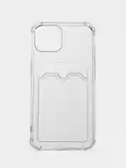Марсала чехол для iPhone 11, 12, 13, 14, 14 Pro, Plus, Pro Max, прозрачный, с карманом для карт