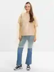Желтый дождевик с капюшоном в футляре/панчо