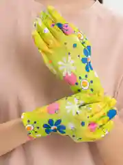 Зеленый перчатки садовые, из нейлона