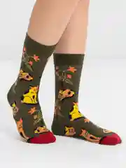 Оливковый носки женские, высокие