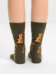 Оливковый носки женские, высокие