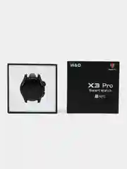 Черный смарт часы наручные Smart Watch X3 Pro, мужские, круглые