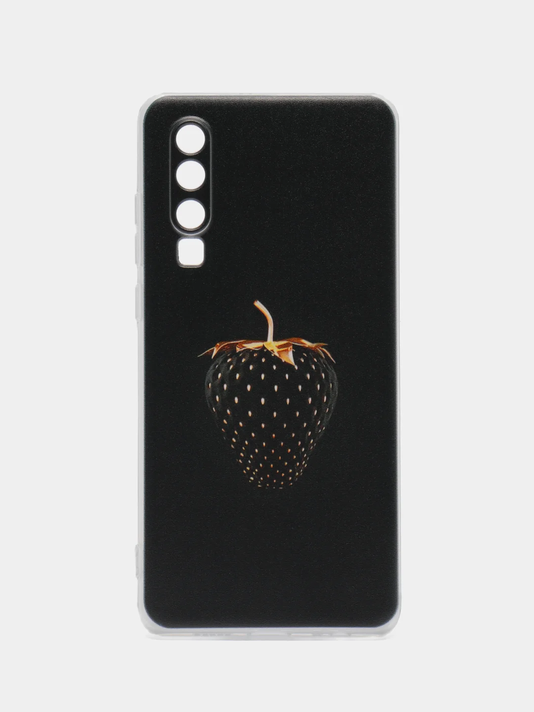 Разноцветный силиконовый чехол на Huawei P30 / Хуавей P30 прозрачный, с рисунком, защита камеры
