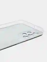 Тёмно-коричневый чехол силиконовый на Samsung Galaxy A23 / Самсунг А23 прозрачный с рисунком, защита камеры