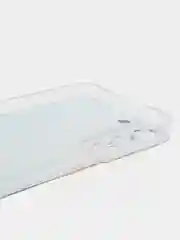 Голубой силиконовый чехол на Samsung Galaxy S22 / Самсунг S22 прозрачный с рисунком, защита камеры