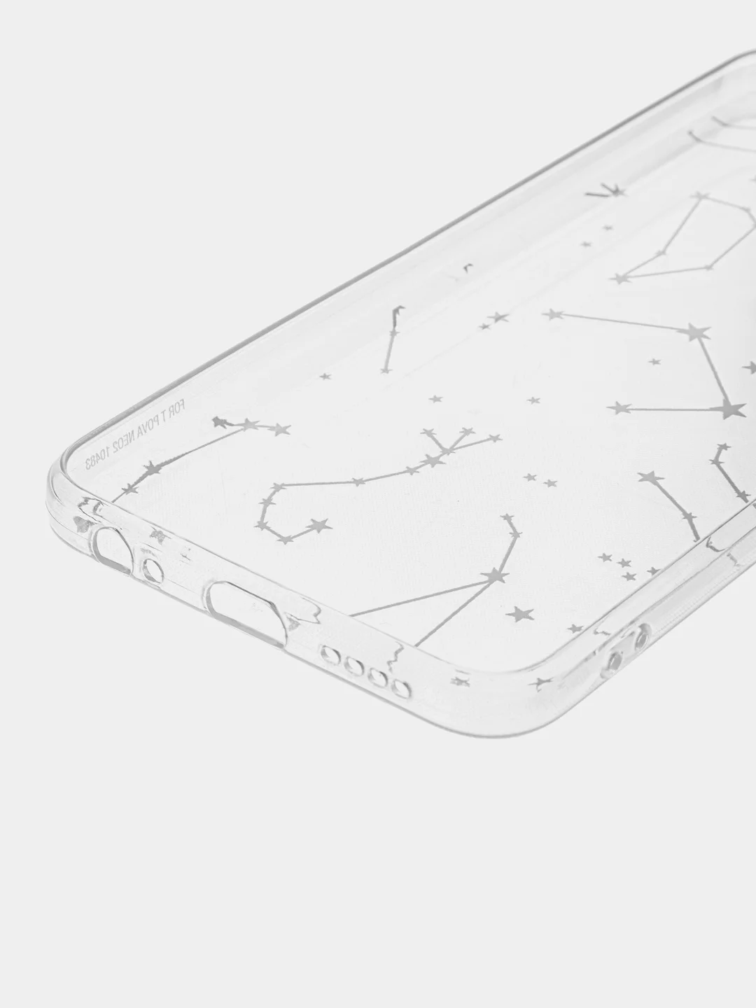 Прозрачный чехол на Tecno Pova Neo 2 / Текно Пова Нео 2 прозрачный, с рисунком, защита камеры