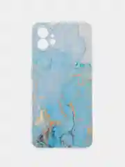 Светло-синий силиконовый чехол на Nothing Phone 1 / Нотинг Фон 1 прозрачный, с рисунком, защита камеры