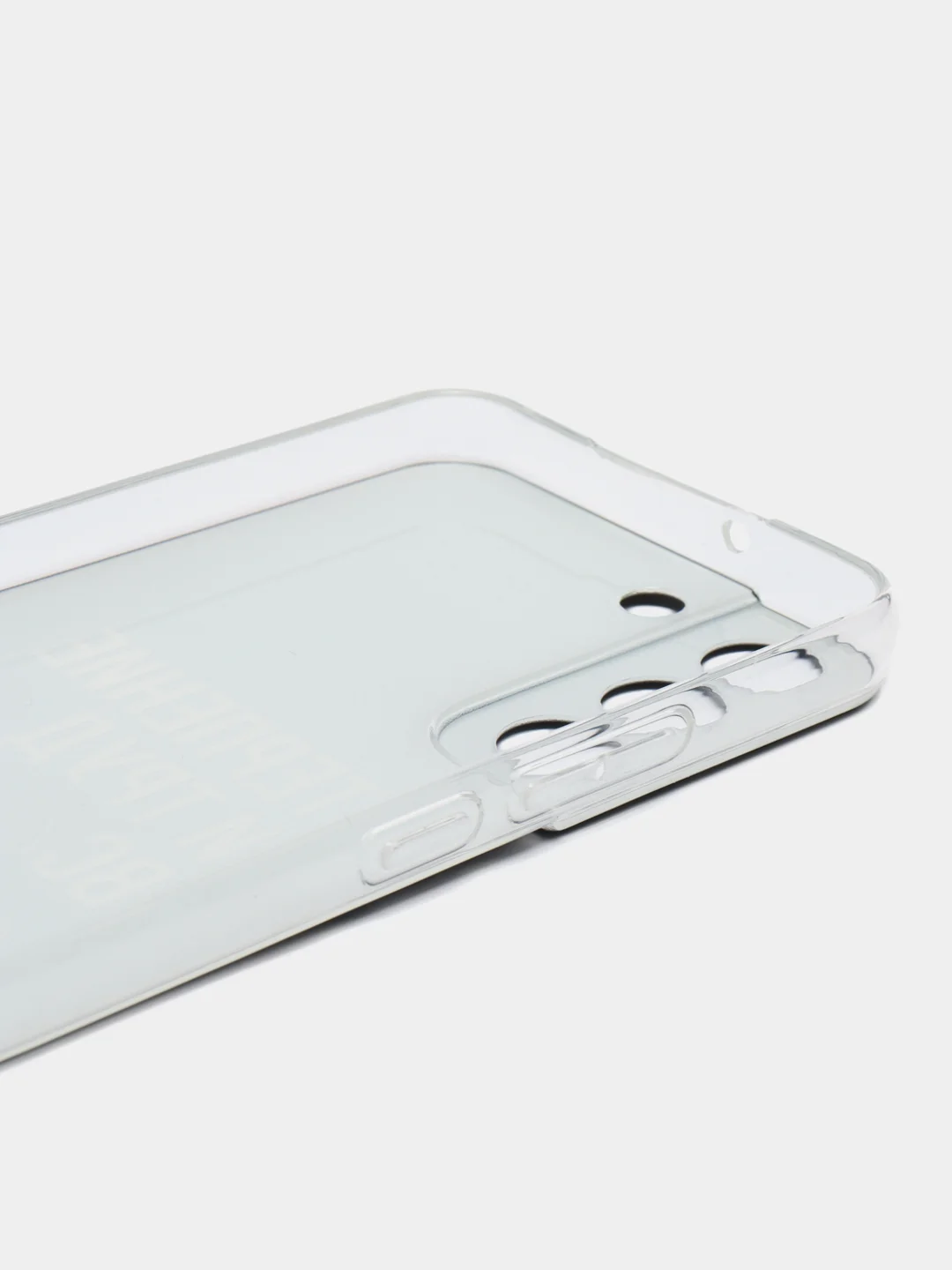 Тёмно-коричневый силиконовый чехол на Samsung Galaxy S22 / Самсунг S22 прозрачный с рисунком, защита камеры
