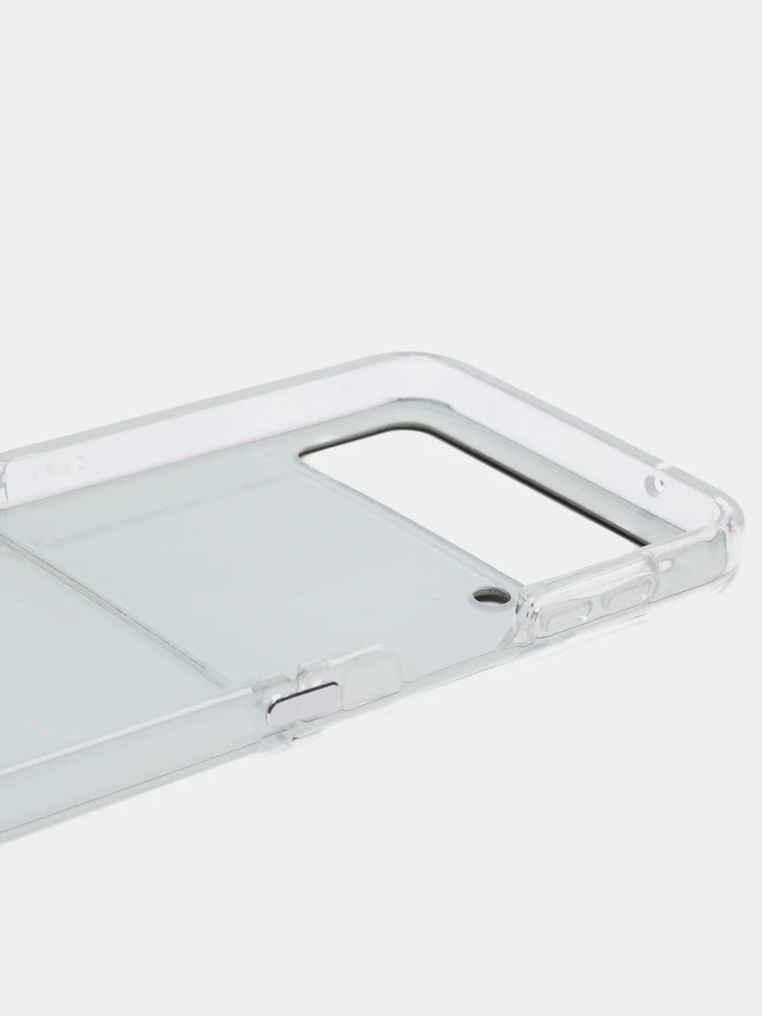 Черный силиконовый чехол на Samsung Galaxy Z Flip 4 / Самсунг Z Flip 4 с рисунком, защита камеры