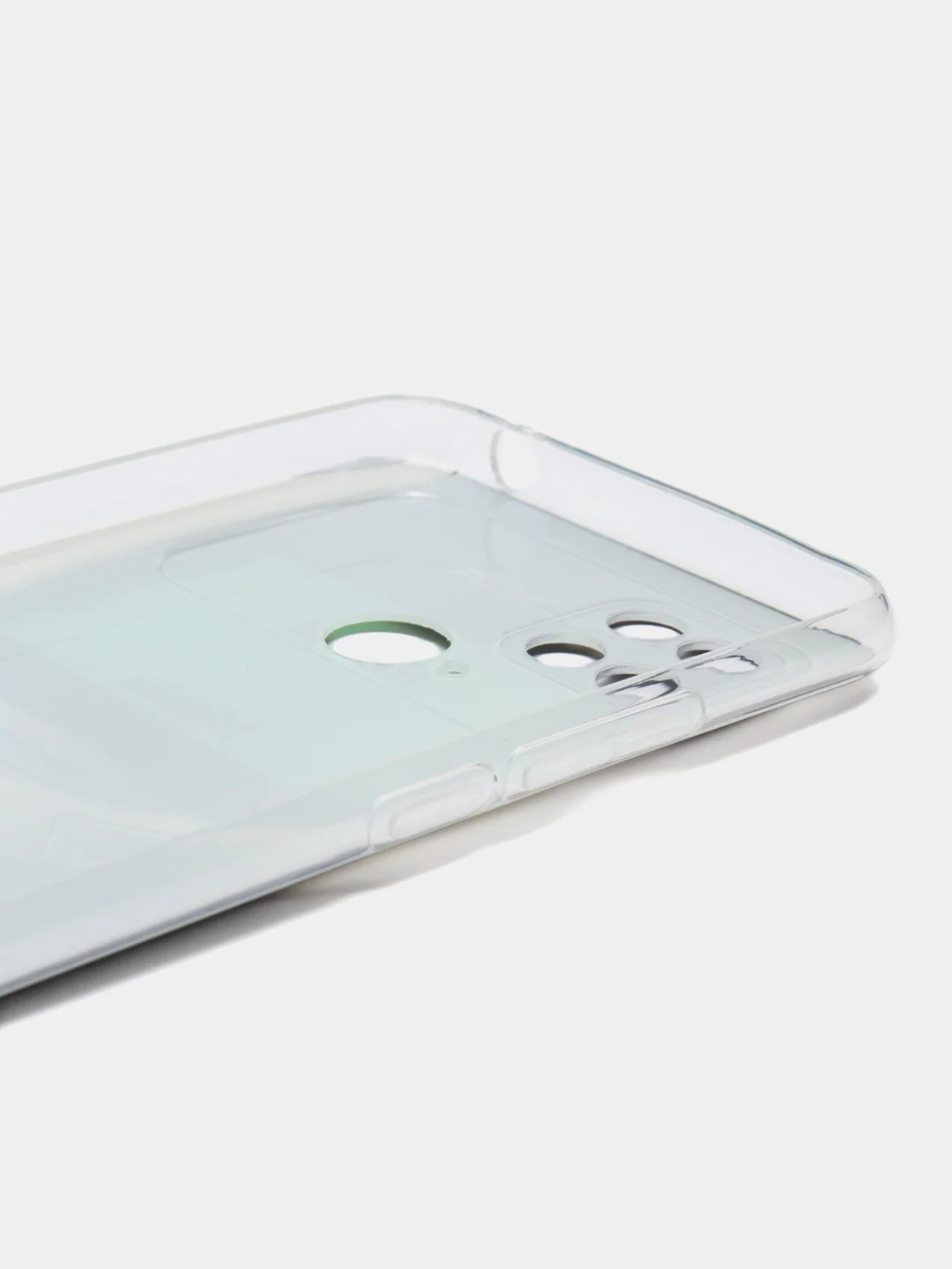Угольный силиконовый чехол на Xiaomi Poco C40 / Сяоми Поко С40 прозрачный с рисунком, защита камеры