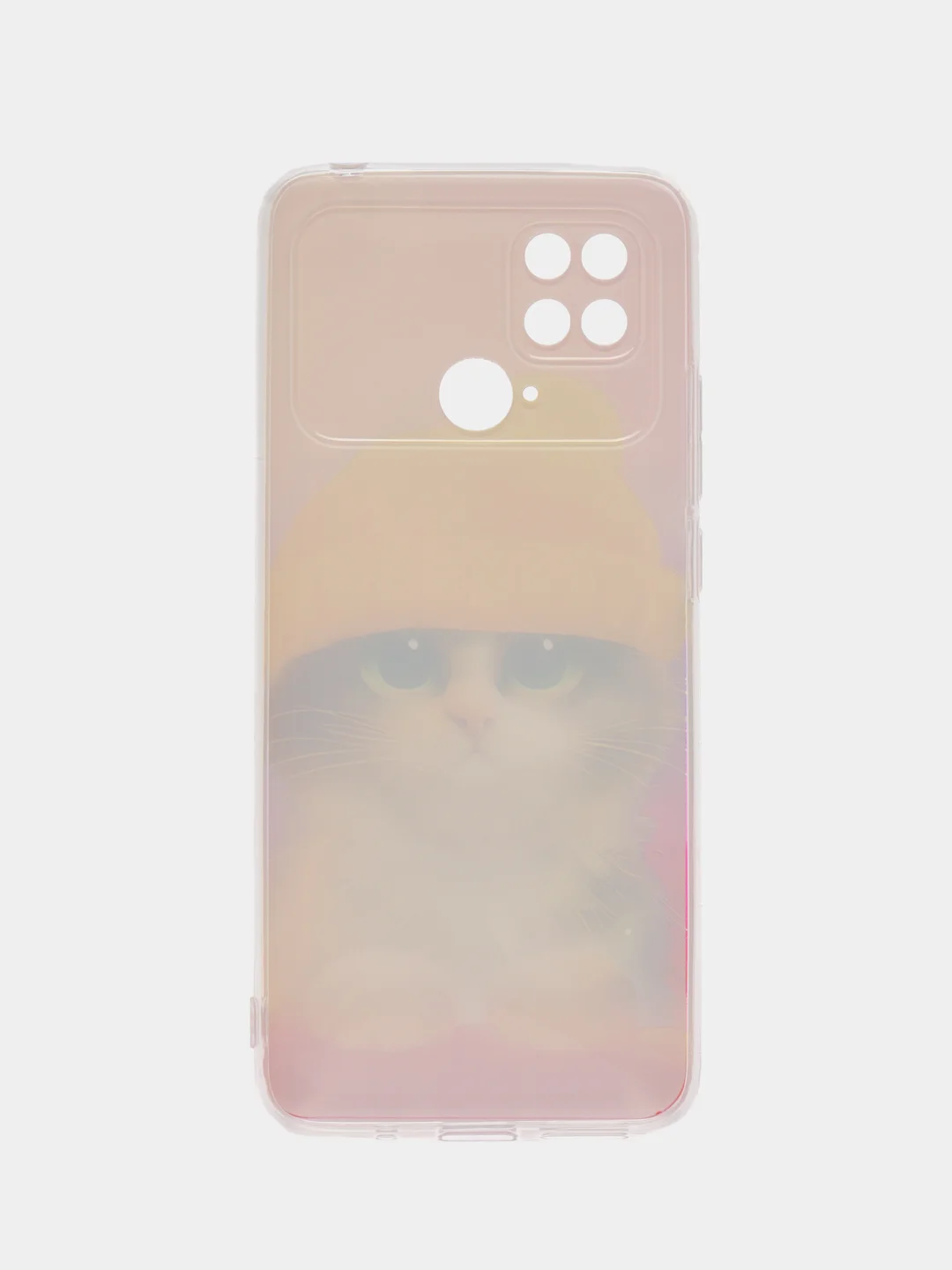 Желтый силиконовый чехол на Xiaomi Poco C40 / Сяоми Поко С40 прозрачный с рисунком, защита камеры
