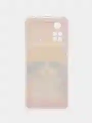 Желтый силиконовый чехол на Xiaomi POCO M4 Pro 4G / Поко М4 Про 4G с рисунком, защита камеры