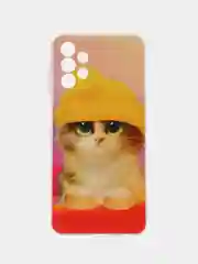 Желтый силиконовый чехол на Samsung Galaxy A13 4G / Самсунг А13 4G прозрачный, с рисунком