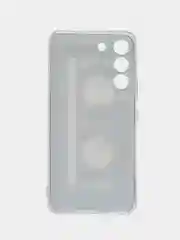 Хром силиконовый чехол на Samsung Galaxy S22 / Самсунг S22 прозрачный с рисунком, защита камеры