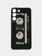 Хром силиконовый чехол на Samsung Galaxy S22 / Самсунг S22 прозрачный с рисунком, защита камеры