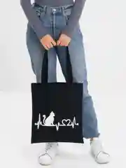 Бежевый сумка-шоппер с принтом