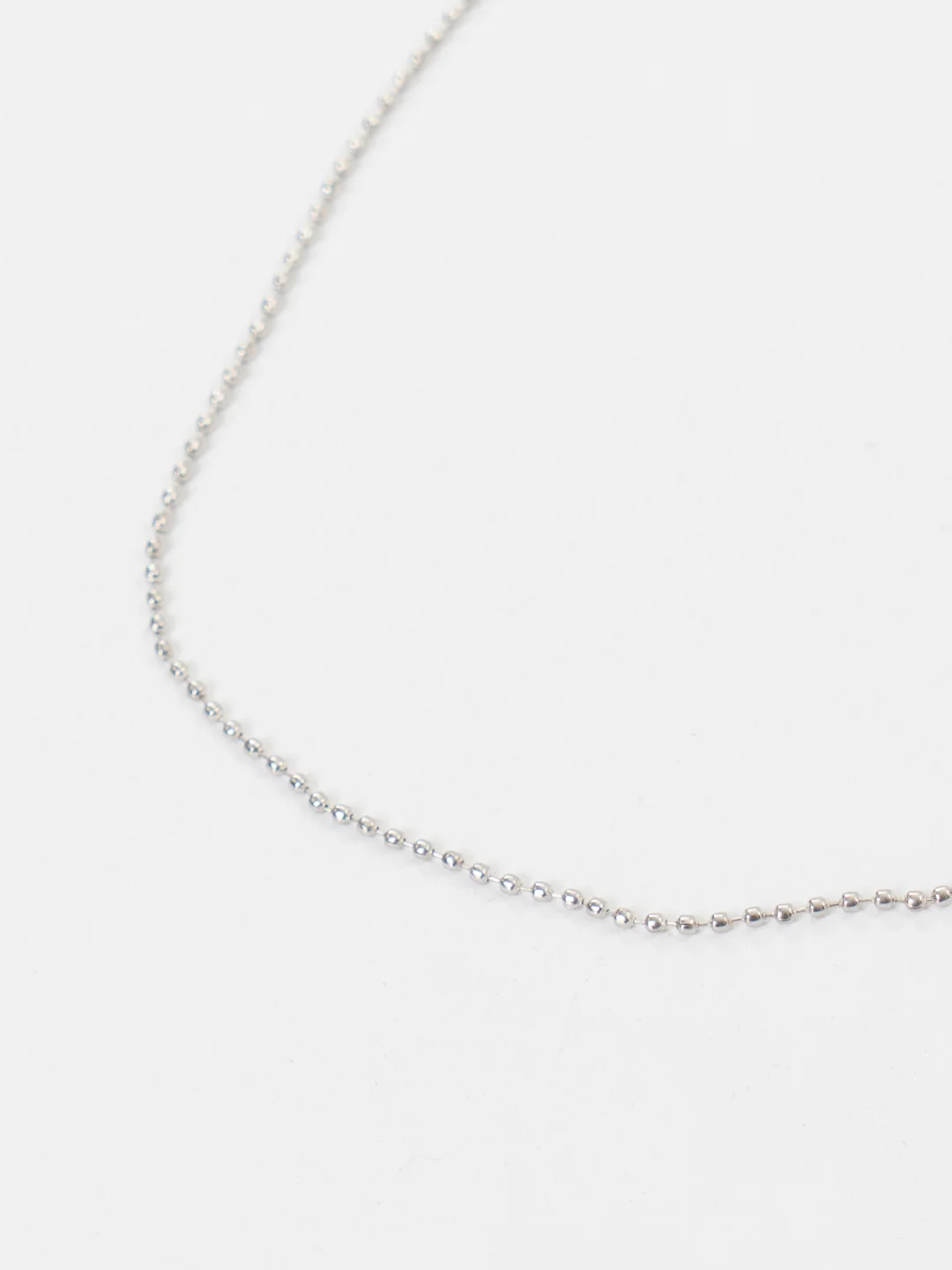 Серебряный цепочка шариковая, 60 и 70 см, с замком