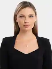 Золотой ожерелье женское с сердцем
