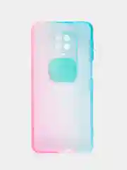Бирюзовый чехол для Xiaomi Redmi Note 9 Pro, Note 9s со шторкой для защиты камеры