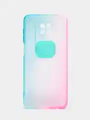 Бирюзовый чехол для Xiaomi Redmi Note 9 Pro, Note 9s со шторкой для защиты камеры