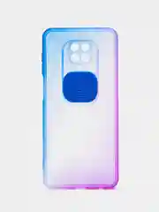 Синий чехол для Xiaomi Redmi Note 9 Pro, Note 9s со шторкой для защиты камеры