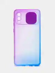Фиолетовый чехол для Samsung Galaxy A02 (Самсунг Гэлакси А02), со шторкой для защиты камеры