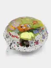 Серебряный воздушный шар, фольгированный шар, круг, "Три Кота", С Днем Рождения