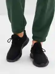 Черный кроссовки мужские, летние дышащие