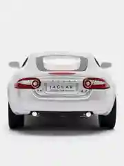 Серебряный машинка металлическая, инерционная, Jaguar XK Coupe KT5321D 1:38 KINSMART