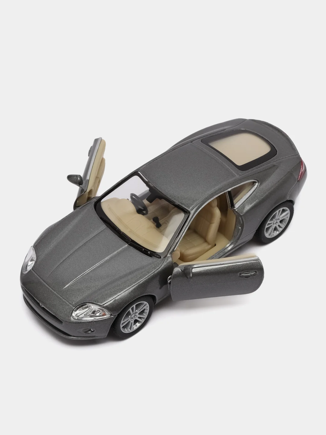 Серый машинка металлическая, инерционная, Jaguar XK Coupe KT5321D 1:38 KINSMART