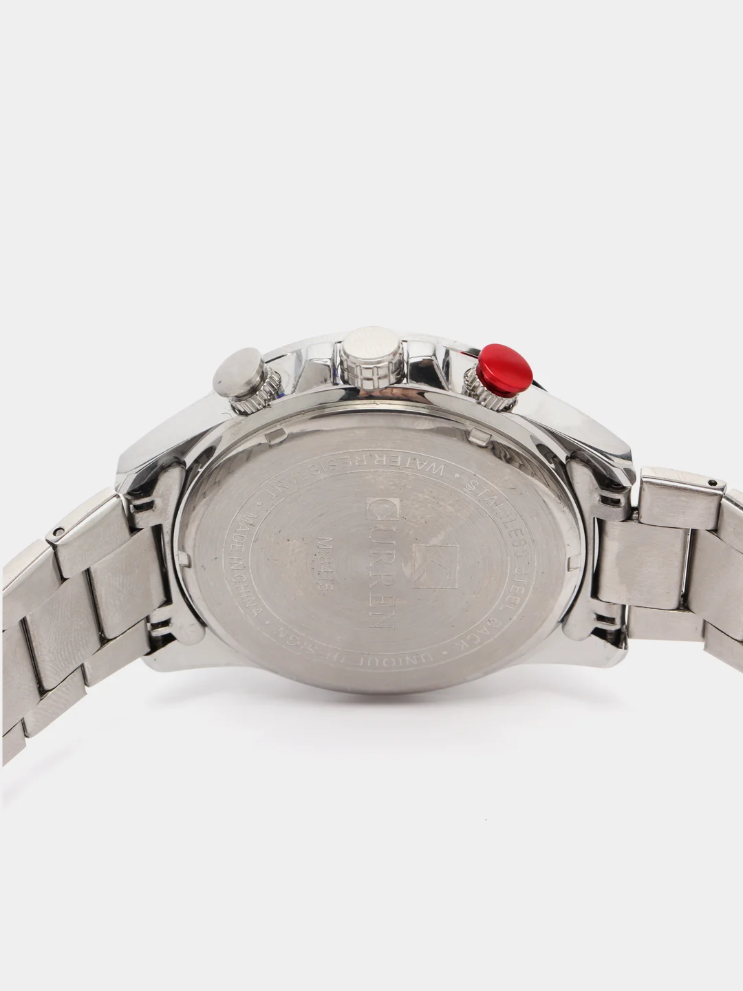 Серебряный мужские наручные часы Curren 8415 с хронографом в подарочной упаковке