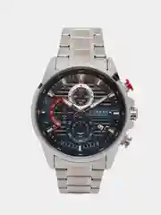 Серебряный мужские наручные часы Curren 8415 с хронографом в подарочной упаковке