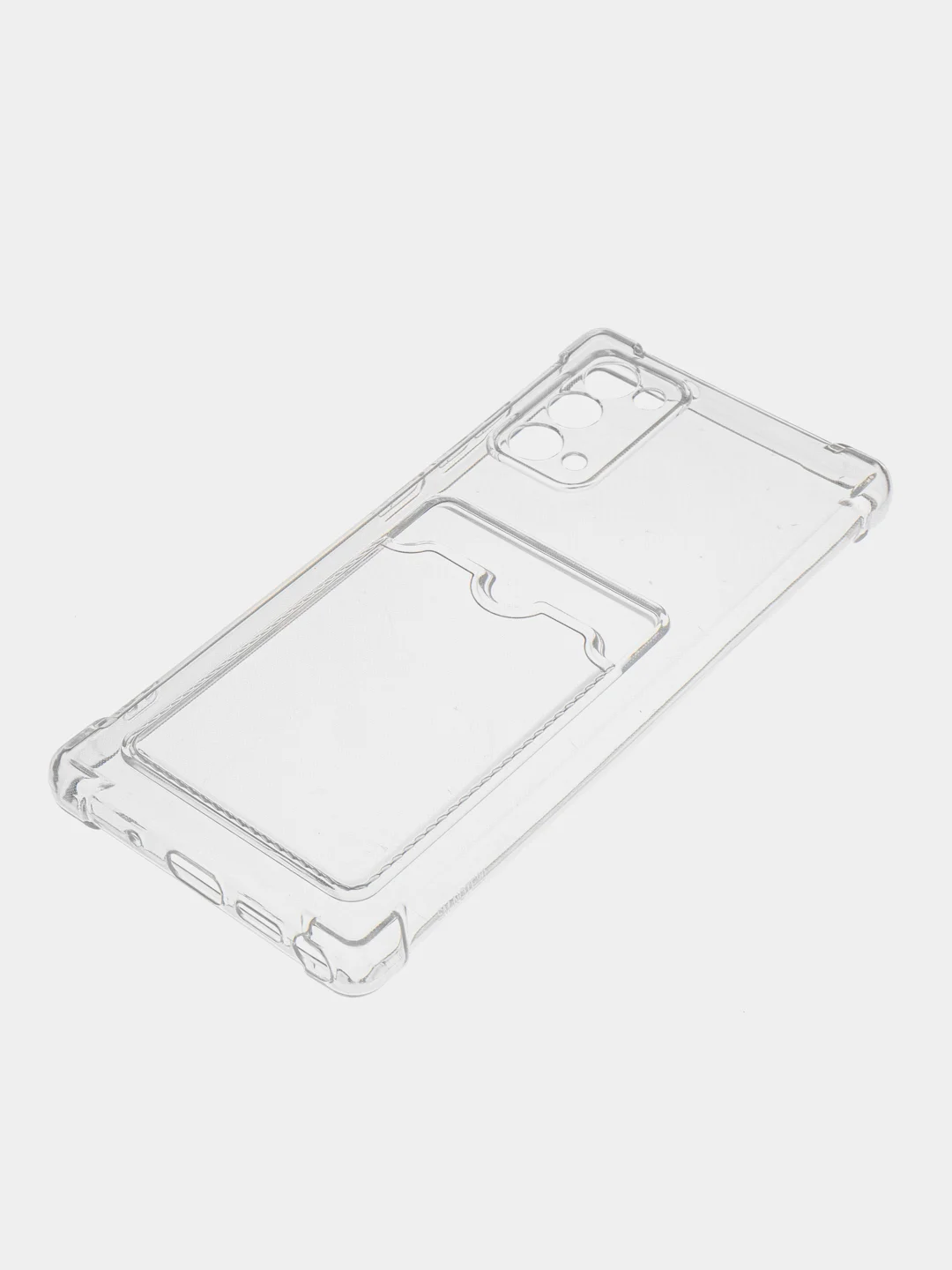 Прозрачный чехол для Samsung Galaxy Note 20 (Самсунг Галакси Нот 20) прозрачный, с карманом для карты