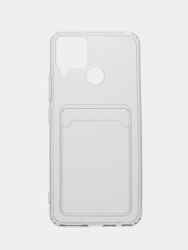 Прозрачный чехол-накладка для Realme C20/C11/9i/C25S, с карманом для карты