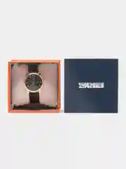 Золотой женские наручные часы Skmei 9058L с календарем в подарочной упаковке