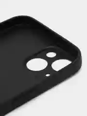 Черный силиконовый чехол на iPhone 13, 13 Pro, 13 Pro Max, со стеклянной панелью