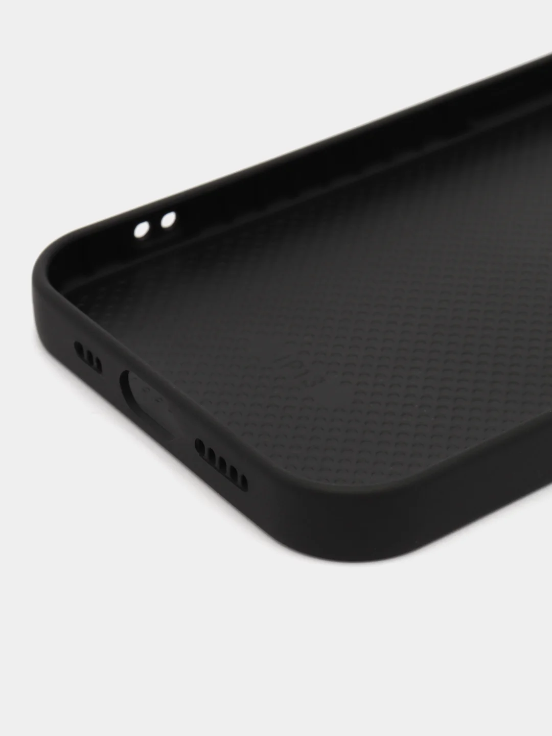 Черный силиконовый чехол на iPhone 13, 13 Pro, 13 Pro Max, со стеклянной панелью