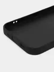 Черный силиконовый чехол на iPhone 13, 13 Pro, 13 Pro Max, со стеклянной панелью