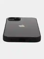 Черный силиконовый чехол на iPhone 13, 13 Pro, 13 Pro Max, со стеклянной панелью